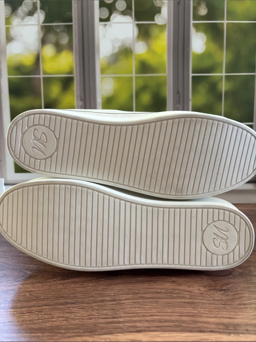 Sans Matin Gaia Platform Sneakers Taupe Nubuck Leather & White Leather Platform